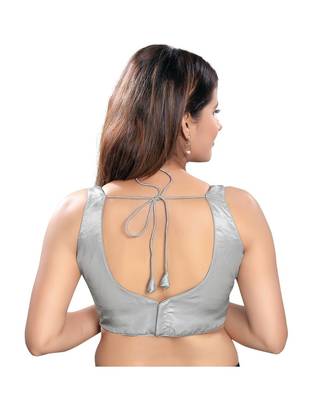 Women's Silk Sleeveless Saree Blouse 3