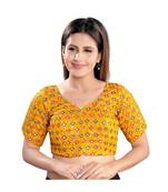 Women's Brocade Elbow Sleeves Saree Blouse