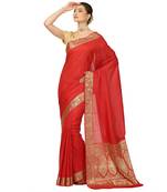 Banarasi Silk Works Women's Yellow Katan Zari  Saree with Blouse piece