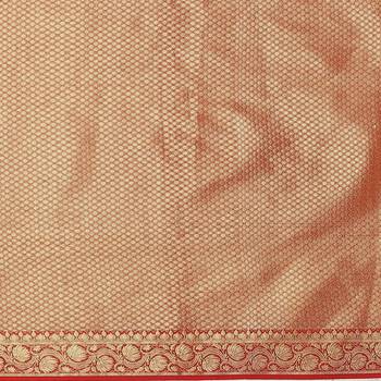 Banarasi Silk Works Women's Yellow Katan Zari  Saree with Blouse piece 4