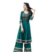  Green Kurti Sharara