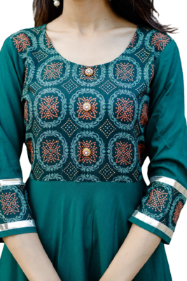  Green Kurti Sharara 2
