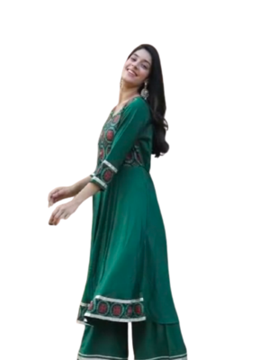  Green Kurti Sharara 4