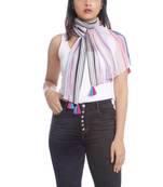 Multicolorcolor Stripe Print Scarf to keep you updated with the Latest Fashion