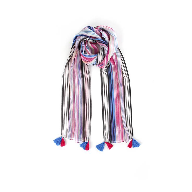Multicolorcolor Stripe Print Scarf to keep you updated with the Latest Fashion