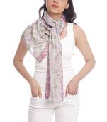 Grey and Pink Floral Print Scarf to keep you updated with the Latest Fashion
