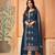 Rahi Fashion Blue Faux Georgette Embroidered Straight pant Suit