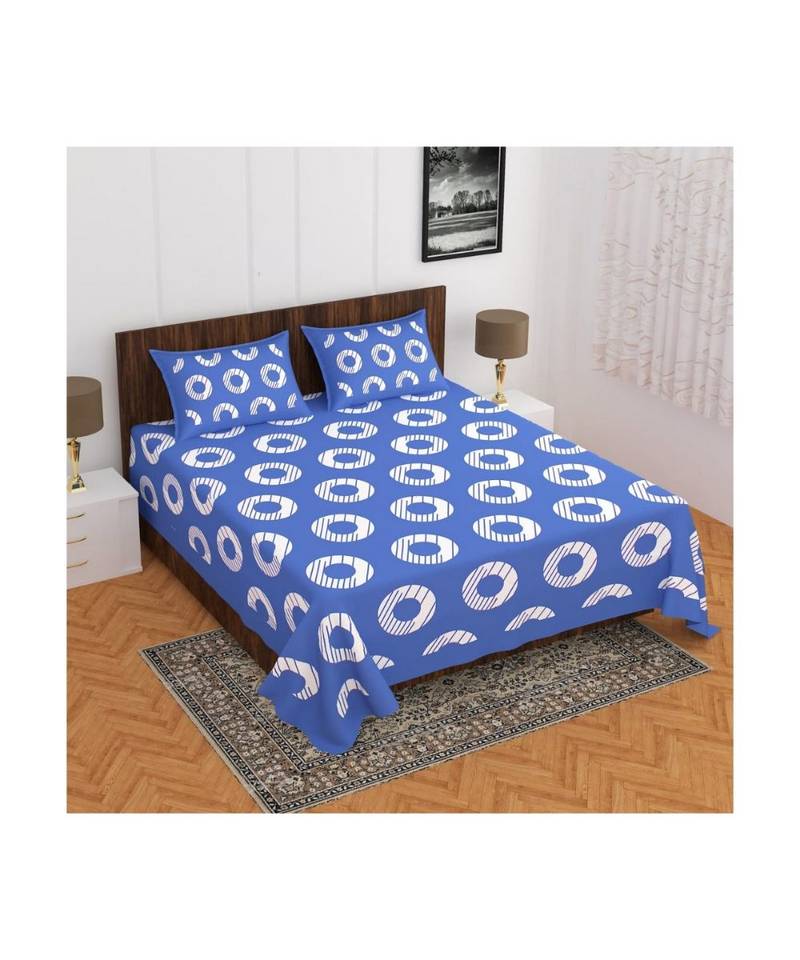 Multicolor Cotton PLAINBedsheet & Pillow