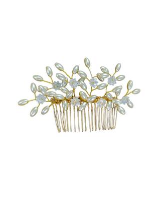 Cream Yellow Gold  Hair Brooch 4