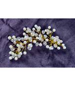 White Yellow Gold  Hair Brooch