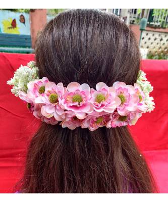 Pink Yellow Gold  Hair Gajara 4