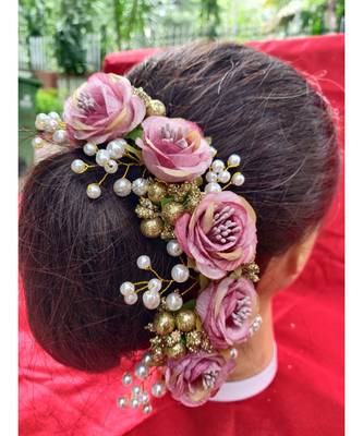 Pink Yellow Gold  Hair Gajara 2