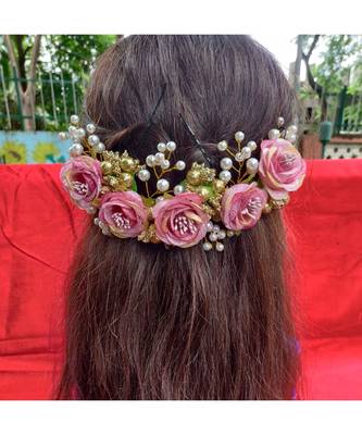 Pink Yellow Gold  Hair Gajara 3