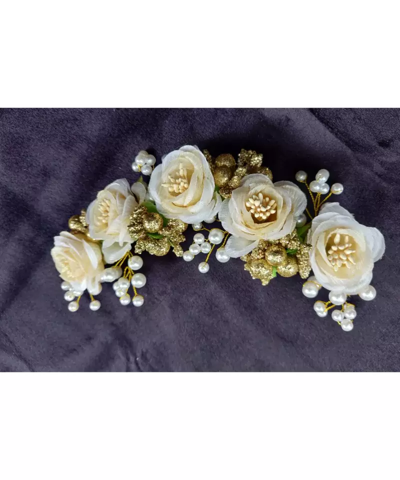 White Yellow Gold  Hair Gajara