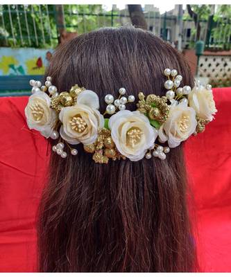 White Yellow Gold  Hair Gajara 3