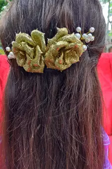 Gold Yellow Gold  Hair Brooch