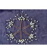 White Yellow Gold  Hair Pins