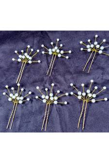 White Yellow Gold  Hair Pins