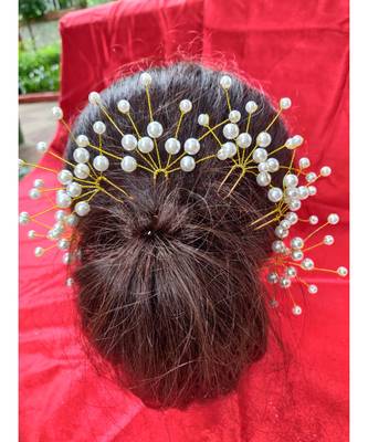 White Yellow Gold  Hair Pins 2