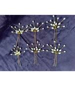 White Yellow Gold  Hair Pins