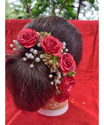 Red Yellow Gold  Hair Gajara 2