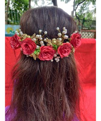 Red Yellow Gold  Hair Gajara 3