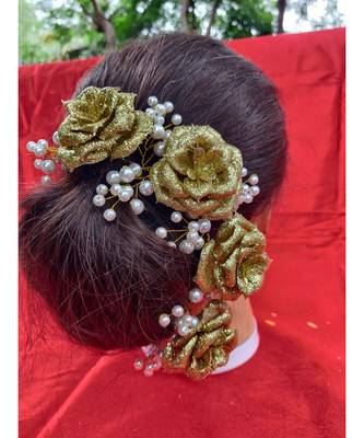 Gold Yellow Gold  Hair Gajara 2