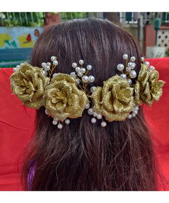 Gold Yellow Gold  Hair Gajara 3