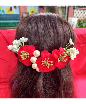 Red Yellow Gold  Hair Gajara 3