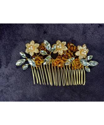 Yellow Yellow Gold  Hair Brooch 1