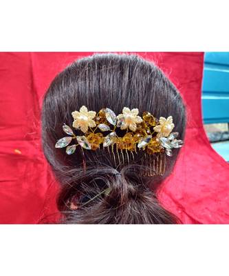 Yellow Yellow Gold  Hair Brooch 2