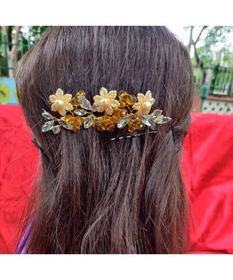 Yellow Yellow Gold  Hair Brooch 3