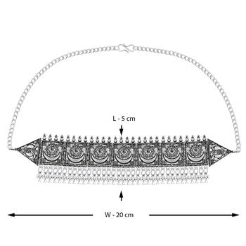 Traditional Adjustable  Silver  Oxidised Necklace Jewellery For Women Girls 3