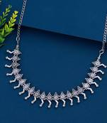 Adjustable Traditional Choker  Silver Oxidised Necklace Jewellery For Women Girls