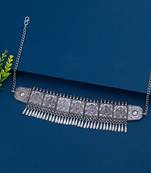 Traditional Choker  Silver  Oxidised Adjustable  Necklace Jewellery For Women Girls
