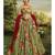 Green And Red Floral Printed Lehenga Choli