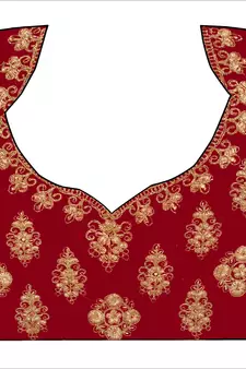 Maroon embroidered velvet semi stitched lehenga