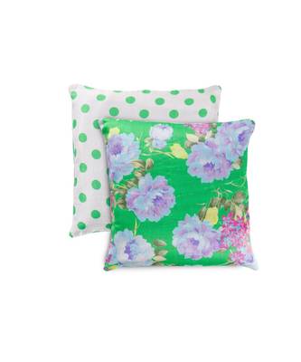 Floral Printed Recycle Polyester decorative   Piece Pillow Cushion Cover Green Color 1