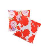 Floral Printed Recycle Polyester decorative   Piece Pillow Cushion Cover Orange Color