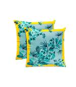 Floral Printed Recycle decorative   Piece Pillow Cushion Cover Lemon Color