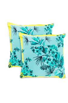 Floral Printed    Cotton decorative   Piece Pillow Cushion Cover Yellow Color