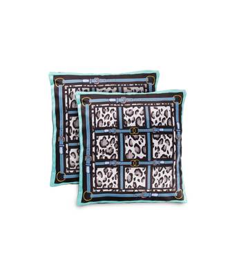 Floral Printed Recycle Polyester decorative   Piece Pillow Cushion Cover Green Color 1