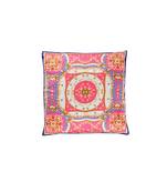 Floral Printed Recycle Polyester decorative   Piece Pillow Cushion Cover Fushia Color
