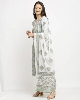 Green printed cotton ethnic-kurtis 4