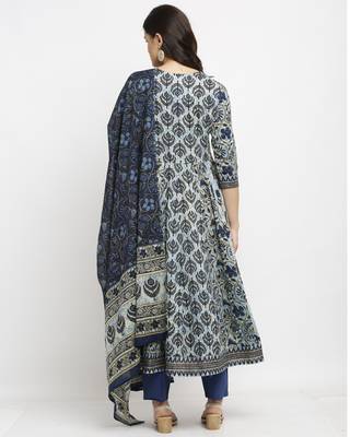 Blue printed cotton ethnic-kurtis 2