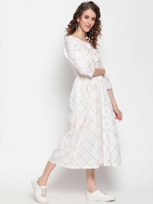 White printed cotton cotton-kurtis 3