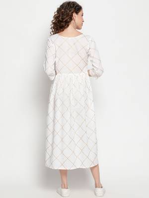 White printed cotton cotton-kurtis 5
