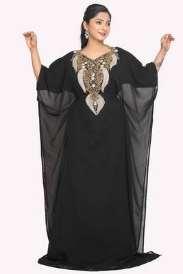 New Islamic Farasha Kaftan Drss Stylish Georgette Modern Elegant Farasha Dress For Women's  1