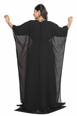New Islamic Farasha Kaftan Drss Stylish Georgette Modern Elegant Farasha Dress For Women's  4