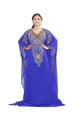 Dubai Moroccan Kaftan Arabic Abaya Maxi Caftan Farasha Party Wear Wedding Stylish Women Dress 1